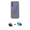 MARSİLYAN™- Galaxy A24 4G Kılıf Nova Işık Prime - Siyah 3D Antistatik Seramik Nano Ekran Koruyucu + Kamera Lens Koruma Cam - SF