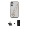 MARSİLYAN™- Galaxy A24 4G Kılıf Nova Işık Prime - Siyah 6D Antistatik Mat Seramik Hayalet Nano Ekran Koruyucu + Kamera Lens Koruma Cam - SF