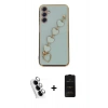 MARSİLYAN™- Galaxy A24 4G Kılıf Nova Işık Prime - Siyah 6D Antistatik Mat Seramik Hayalet Nano Ekran Koruyucu + Valdez Metal Kamera Lens - GS
