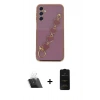 MARSİLYAN™- Galaxy A24 4G Kılıf Nova Işık Prime - Siyah 6D Antistatik Mat Seramik Hayalet Nano Ekran Koruyucu + Kamera Lens Koruma Cam - SF