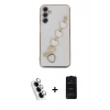 MARSİLYAN™- Galaxy A24 4G Kılıf Nova Işık Prime - Siyah 6D Antistatik Mat Seramik Hayalet Nano Ekran Koruyucu + Valdez Metal Kamera Lens - GS