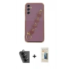 MARSİLYAN™- Galaxy A24 4G Kılıf Nova Işık Prime - Siyah 6D Mat Seramik Hayalet Nano Ekran Koruyucu + Valdez Metal Kamera Lens - SH