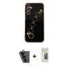 MARSİLYAN™- Galaxy A24 4G Kılıf Nova Işık Prime - Siyah 6D Mat Seramik Hayalet Nano Ekran Koruyucu + Valdez Metal Kamera Lens - SH