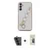 MARSİLYAN™- Galaxy A24 4G Kılıf Nova Işık Prime - Siyah 6D Mat Seramik Hayalet Nano Ekran Koruyucu + Valdez Metal Kamera Lens - SH