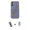 MARSİLYAN™- Galaxy A24 4G Kılıf Nova Işık Prime - Siyah Joko Magic 5D Cam + Valdez Metal Kamera Lens - GS