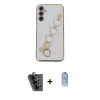 MARSİLYAN™- Galaxy A24 4G Kılıf Nova Işık Prime - Siyah Joko Magic 5D Cam + Valdez Metal Kamera Lens - SH
