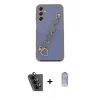 MARSİLYAN™- Galaxy A24 4G Kılıf Nova Işık Prime - Siyah Joko Magic 5D Cam + Valdez Metal Kamera Lens - SH