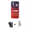 MARSİLYAN™- Galaxy A24 4G Kılıf Siluet Çizgi Koleksiyonu - Şeffaf Pasifik Cam Ekran Koruyucu + Valdez Metal Kamera Lens - SH