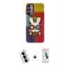 MARSİLYAN™- Galaxy A24 4G Kılıf Siluet Çizgi Koleksiyonu - Şeffaf Pasifik Cam Ekran Koruyucu + Valdez Metal Kamera Lens - GS