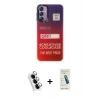 MARSİLYAN™- Galaxy A24 4G Kılıf Siluet Çizgi Koleksiyonu - Şeffaf Pasifik Cam Ekran Koruyucu + Valdez Metal Kamera Lens - GS