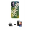 MARSİLYAN™- Galaxy A24 4G Kılıf Siluet Çizgi Koleksiyonu - Siyah 3D Antistatik Mat Seramik Nano Ekran Koruyucu + Şeffaf Kamera Lens Koruma Cam