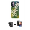 MARSİLYAN™- Galaxy A24 4G Kılıf Siluet Çizgi Koleksiyonu - Siyah 3D Antistatik Mat Seramik Nano Ekran Koruyucu + Valdez Metal Kamera Lens - SH