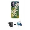 MARSİLYAN™- Galaxy A24 4G Kılıf Siluet Çizgi Koleksiyonu - Siyah 3D Antistatik Seramik Nano Ekran Koruyucu + Valdez Metal Kamera Lens - SH