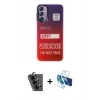 MARSİLYAN™- Galaxy A24 4G Kılıf Siluet Çizgi Koleksiyonu - Siyah 3D Antistatik Seramik Nano Ekran Koruyucu + Valdez Metal Kamera Lens - SH