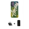 MARSİLYAN™- Galaxy A24 4G Kılıf Siluet Çizgi Koleksiyonu - Siyah 6D Antistatik Mat Seramik Hayalet Nano Ekran Koruyucu + Kamera Lens Koruma Cam - SF