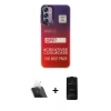 MARSİLYAN™- Galaxy A24 4G Kılıf Siluet Çizgi Koleksiyonu - Siyah 6D Antistatik Mat Seramik Hayalet Nano Ekran Koruyucu + Kamera Lens Koruma Cam - SF