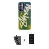 MARSİLYAN™- Galaxy A24 4G Kılıf Siluet Çizgi Koleksiyonu - Siyah 6D Antistatik Mat Seramik Hayalet Nano Ekran Koruyucu + Valdez Metal Kamera Lens - SH