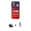 MARSİLYAN™- Galaxy A24 4G Kılıf Siluet Çizgi Koleksiyonu - Siyah Joko Magic 5D Cam + Kamera Lens Koruma Cam - SF