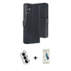 MARSİLYAN™- Galaxy A24 4G Kılıf Siluet Işık Serisi - Şeffaf Pasifik Cam Ekran Koruyucu + Valdez Metal Kamera Lens - GS