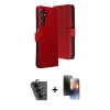 MARSİLYAN™- Galaxy A24 4G Kılıf Siluet Işık Serisi - Siyah 3D Antistatik Mat Seramik Nano Ekran Koruyucu + Valdez Metal Kamera Lens - SH