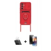 MARSİLYAN™- Galaxy A24 4G Kılıf Vadi Form Prime - Siyah 3D Antistatik Mat Seramik Nano Ekran Koruyucu + Kamera Lens Koruma Cam - SF