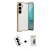 MARSİLYAN™- Galaxy A24 4G Kılıf Vadi Minimal - Siyah 6D Mat Seramik Hayalet Nano Ekran Koruyucu + Valdez Metal Kamera Lens - GS
