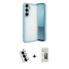 MARSİLYAN™- Galaxy A24 4G Kılıf Vadi Minimal - Siyah 6D Mat Seramik Hayalet Nano Ekran Koruyucu + Valdez Metal Kamera Lens - GS