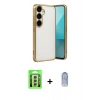 MARSİLYAN™- Galaxy A24 4G Kılıf Vadi Minimal - Siyah Joko Magic 5D Cam + Raze Metal Kamera Lens - GS