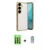 MARSİLYAN™- Galaxy A24 4G Kılıf Vadi Minimal - Siyah Joko Magic 5D Cam + Raze Metal Kamera Lens - SH