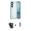 MARSİLYAN™- Galaxy A24 4G Kılıf Vadi Minimal - Siyah Joko Magic 5D Cam + Valdez Metal Kamera Lens - SH