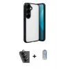 MARSİLYAN™- Galaxy A24 4G Kılıf Vadi Minimal - Siyah Joko Magic 5D Cam + Valdez Metal Kamera Lens - SH