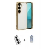 MARSİLYAN™- Galaxy A24 4G Kılıf Vadi Minimal - Siyah Joko Magic 5D Cam + Valdez Metal Kamera Lens - GS
