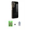 MARSİLYAN™- Galaxy A24 4G Kılıf Yankı Serisi - Siyah Joko Magic 5D Cam + Raze Metal Kamera Lens - GS