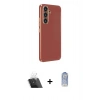 MARSİLYAN™- Galaxy A24 4G Kılıf Yankı Serisi - Siyah Joko Magic 5D Cam + Kamera Lens Koruma Cam - SF