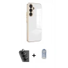 MARSİLYAN™- Galaxy A24 4G Kılıf Yankı Serisi - Siyah Joko Magic 5D Cam + Valdez Metal Kamera Lens - SH