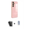 MARSİLYAN™- Galaxy A24 4G Kılıf Yankı Serisi - Siyah Joko Magic 5D Cam + Valdez Metal Kamera Lens - SH
