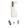 MARSİLYAN™- Galaxy A24 4G Kılıf Yankı Serisi - Siyah Joko Magic 5D Cam + Valdez Metal Kamera Lens - GS