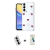 MARSİLYAN™- Galaxy A24 4G Kılıf Yörünge Form - Şeffaf Pasifik Cam Ekran Koruyucu + Valdez Metal Kamera Lens - GS