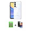 MARSİLYAN™- Galaxy A24 4G Kılıf Yörünge Form - Siyah 3D Antistatik Mat Seramik Nano Ekran Koruyucu + Raze Metal Kamera Lens - GS