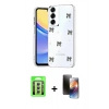 MARSİLYAN™- Galaxy A24 4G Kılıf Yörünge Form - Siyah 3D Antistatik Mat Seramik Nano Ekran Koruyucu + Raze Metal Kamera Lens - GS