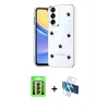 MARSİLYAN™- Galaxy A24 4G Kılıf Yörünge Form - Siyah 3D Antistatik Seramik Nano Ekran Koruyucu + Raze Metal Kamera Lens - SH