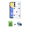 MARSİLYAN™- Galaxy A24 4G Kılıf Yörünge Form - Siyah 3D Antistatik Seramik Nano Ekran Koruyucu + Raze Metal Kamera Lens - SH