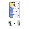MARSİLYAN™- Galaxy A24 4G Kılıf Yörünge Form - Siyah 6D Mat Seramik Hayalet Nano Ekran Koruyucu + Valdez Metal Kamera Lens - GS