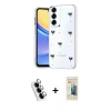 MARSİLYAN™- Galaxy A24 4G Kılıf Yörünge Form - Siyah 6D Mat Seramik Hayalet Nano Ekran Koruyucu + Valdez Metal Kamera Lens - GS