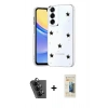 MARSİLYAN™- Galaxy A24 4G Kılıf Yörünge Form - Siyah 6D Mat Seramik Hayalet Nano Ekran Koruyucu + Valdez Metal Kamera Lens - SH