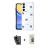 MARSİLYAN™- Galaxy A24 4G Kılıf Yörünge Form - Siyah 6D Mat Seramik Hayalet Nano Ekran Koruyucu + Valdez Metal Kamera Lens - SH