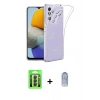 MARSİLYAN™- Galaxy A24 4G Kılıf Zirve Doku - Siyah Joko Magic 5D Cam + Raze Metal Kamera Lens - SH