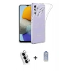 MARSİLYAN™- Galaxy A24 4G Kılıf Zirve Doku - Siyah Joko Magic 5D Cam + Valdez Metal Kamera Lens - GS