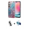 MARSİLYAN™- Galaxy A24 4G Kılıf Zirve Modern Prime - Siyah 3D Antistatik Cam Ekran Koruyucu + Valdez Metal Kamera Lens - GS