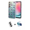 MARSİLYAN™- Galaxy A24 4G Kılıf Zirve Modern Prime - Siyah 3D Antistatik Cam Ekran Koruyucu + Valdez Metal Kamera Lens - GS